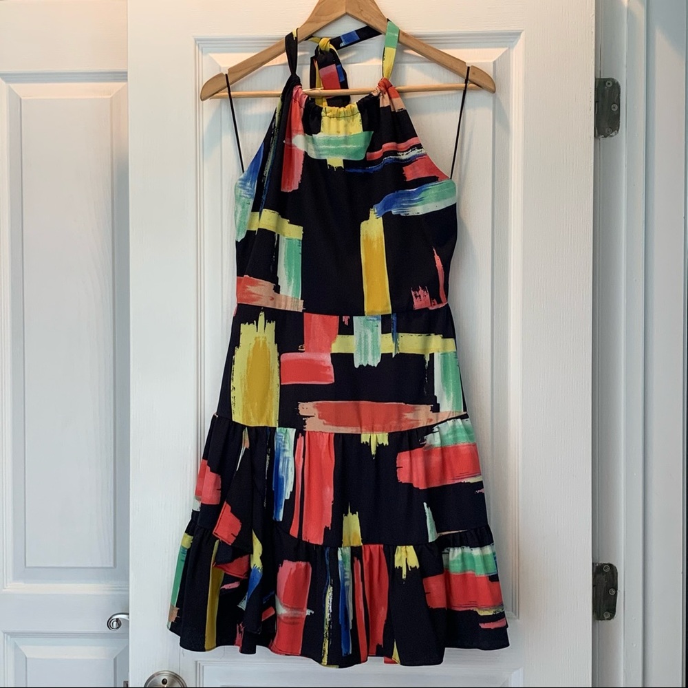 Milly Brushstroke Halter Dress size Small NWT - Picture 5 of 10